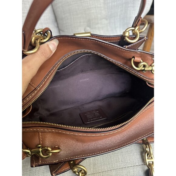 Coach Dreamer 21 Raffia Brown Natural Leather Straw w/Removable Crossbosy Straps - Picture 9 of 15